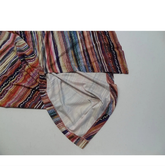 Peruvian Connection S Monserrato Maxi Long Viscose Stretch Dress Angled Slit - Picture 10 of 10